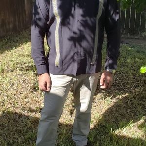 Guayabera Shirt Long Sleeve Fine Linen